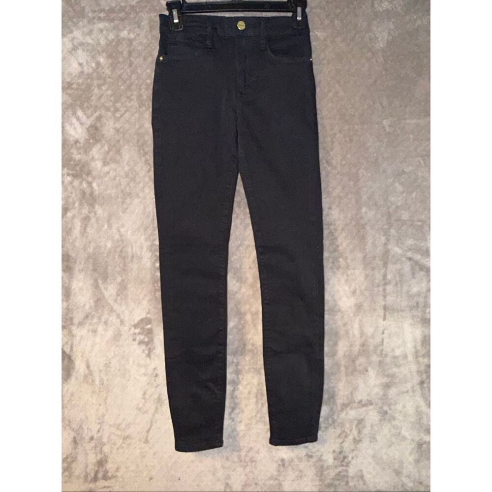 Frame Le High Skinny Black Denim Jeans Cottin Blend Non Ripped size 24 #765